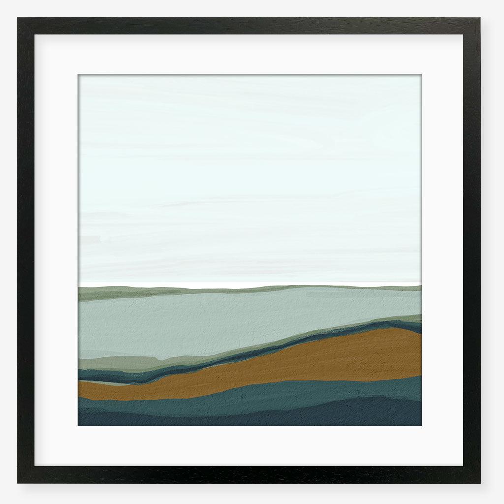 Sky and Seascape Abstract Art Print - Black Frame - Abstract House