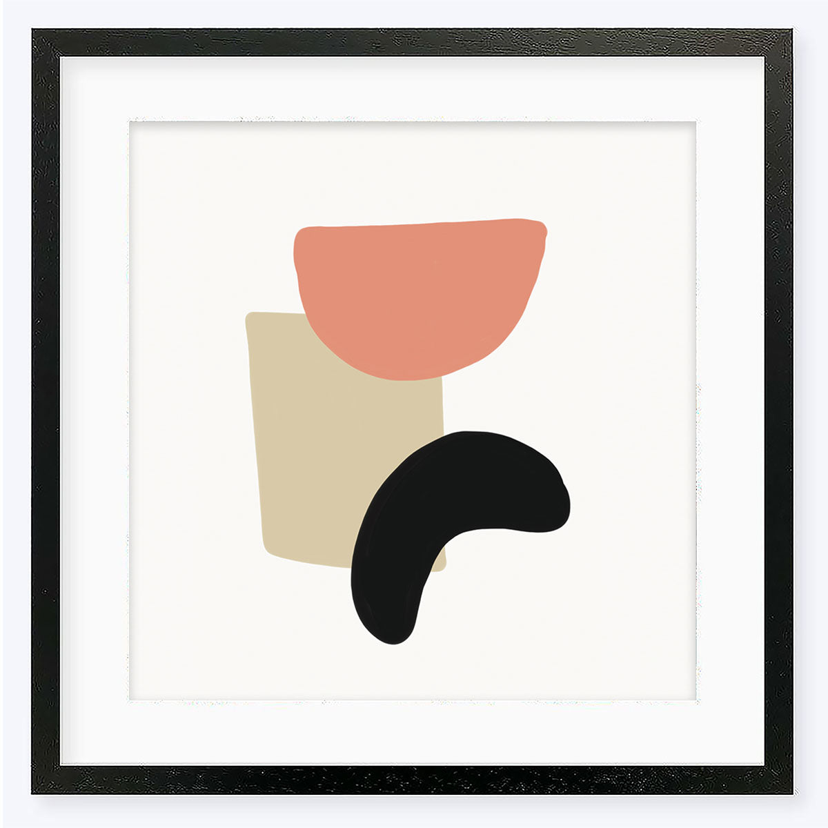 Abstract Bean Framed Art Print-framed-Square Art Prints-Abstract House