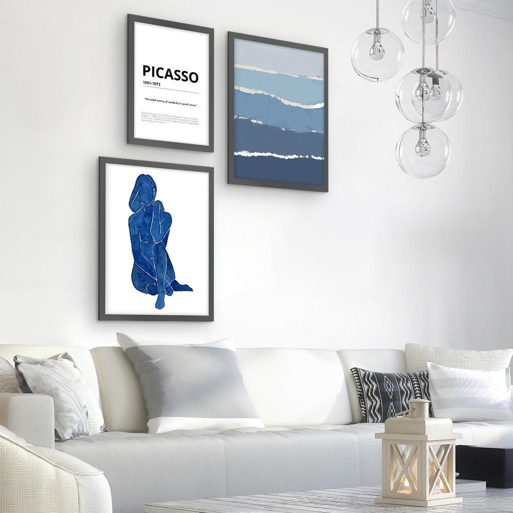 Serenity Gallery Wall Art-framed-Gallery Wall Art-Abstract House