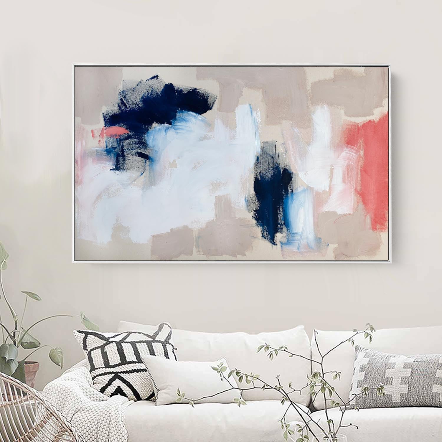 Something Has To Give II - Original Painting-framed-Painting-Abstract House