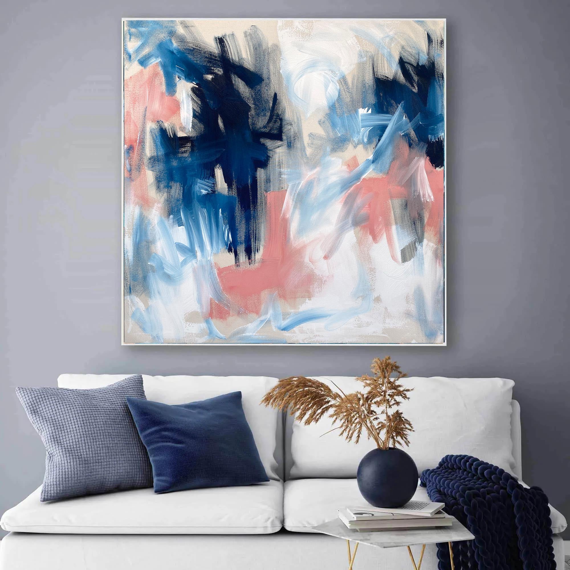 Something Has To Give - Original Painting-framed-Painting-Abstract House