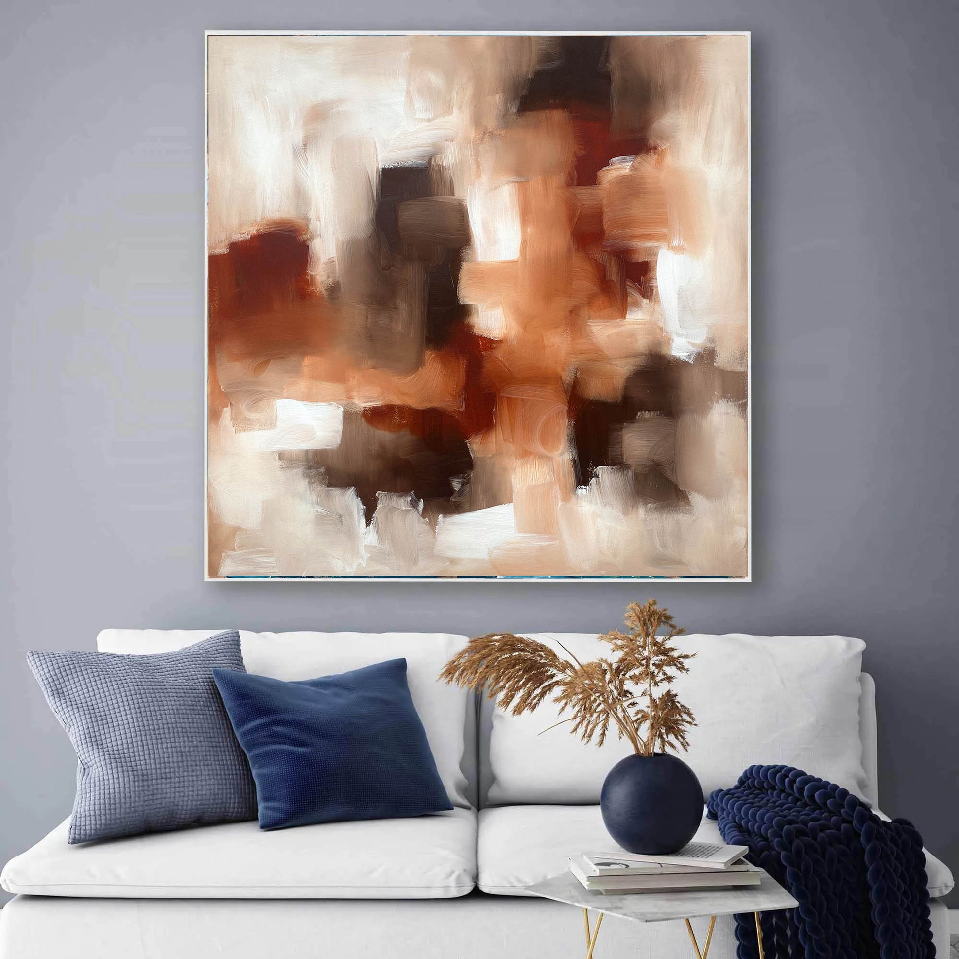 Stay - Original Painting-framed-Painting-Abstract House