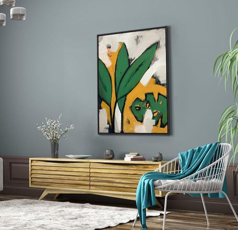 Summer Garden Original Painting - - Abstract House