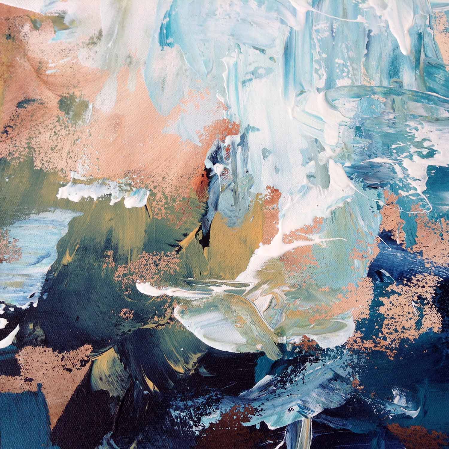 Together - Original Painting-framed-Painting-Abstract House