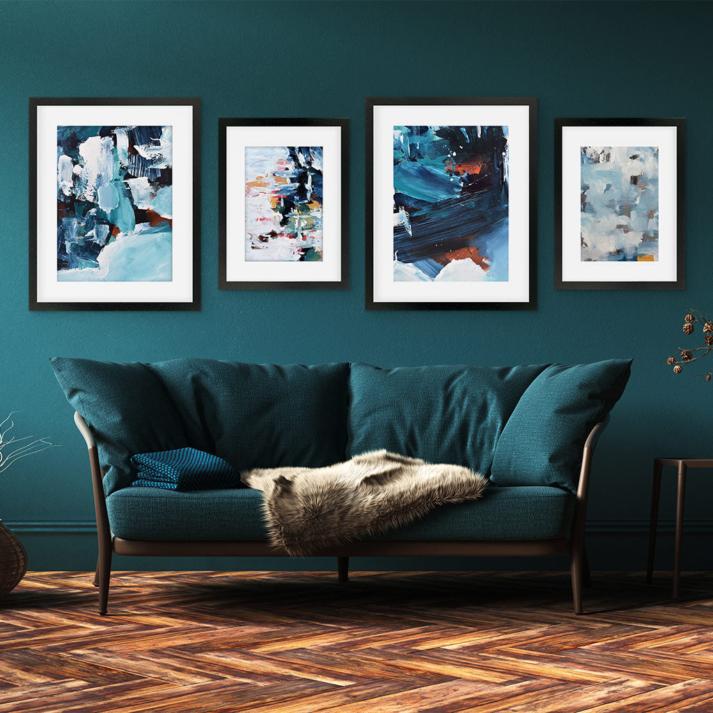 Art for deals navy blue walls