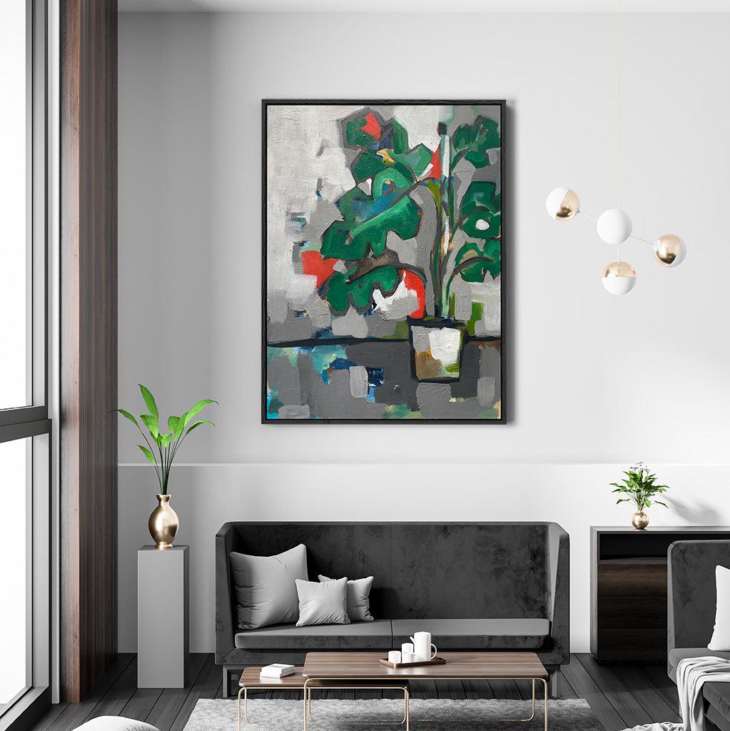 Urban Botanicals 3 Original Painting - - Abstract House