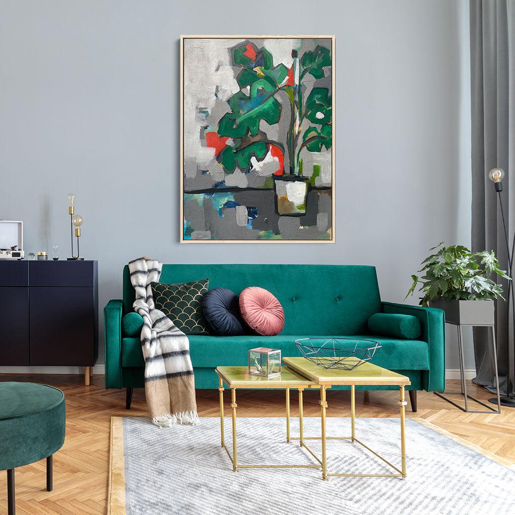 Urban Botanicals 3 Original Painting - - Abstract House