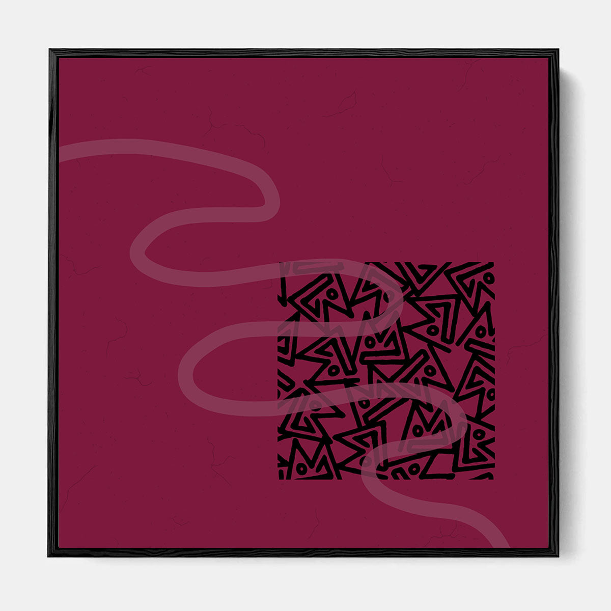 Viva Magenta II Framed Canvas-framed-Square Canvas Prints-Abstract House