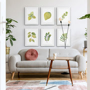 Watercolour Leaves Gallery Wall Art Set-framed-Gallery Wall Art-Abstract House