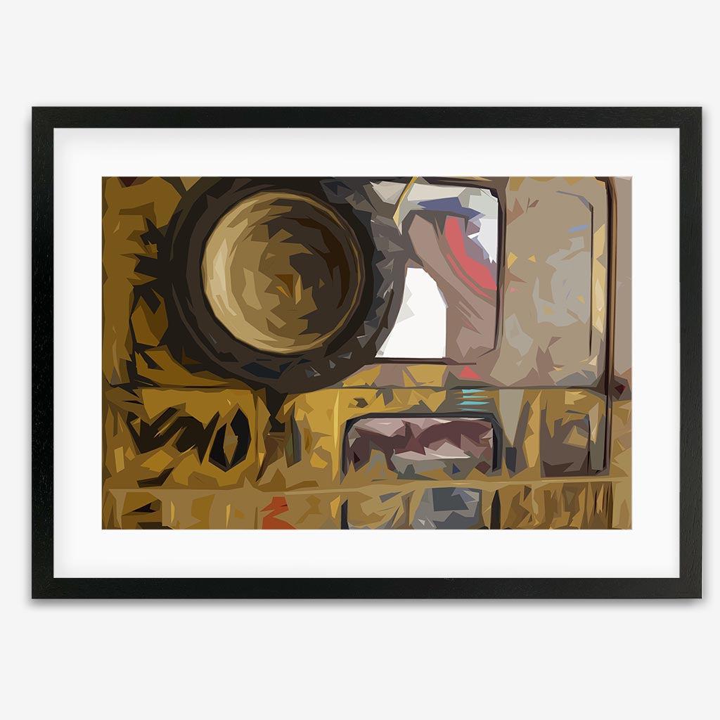 Brushed Abstract Van Art Print - Black Frame - Abstract House