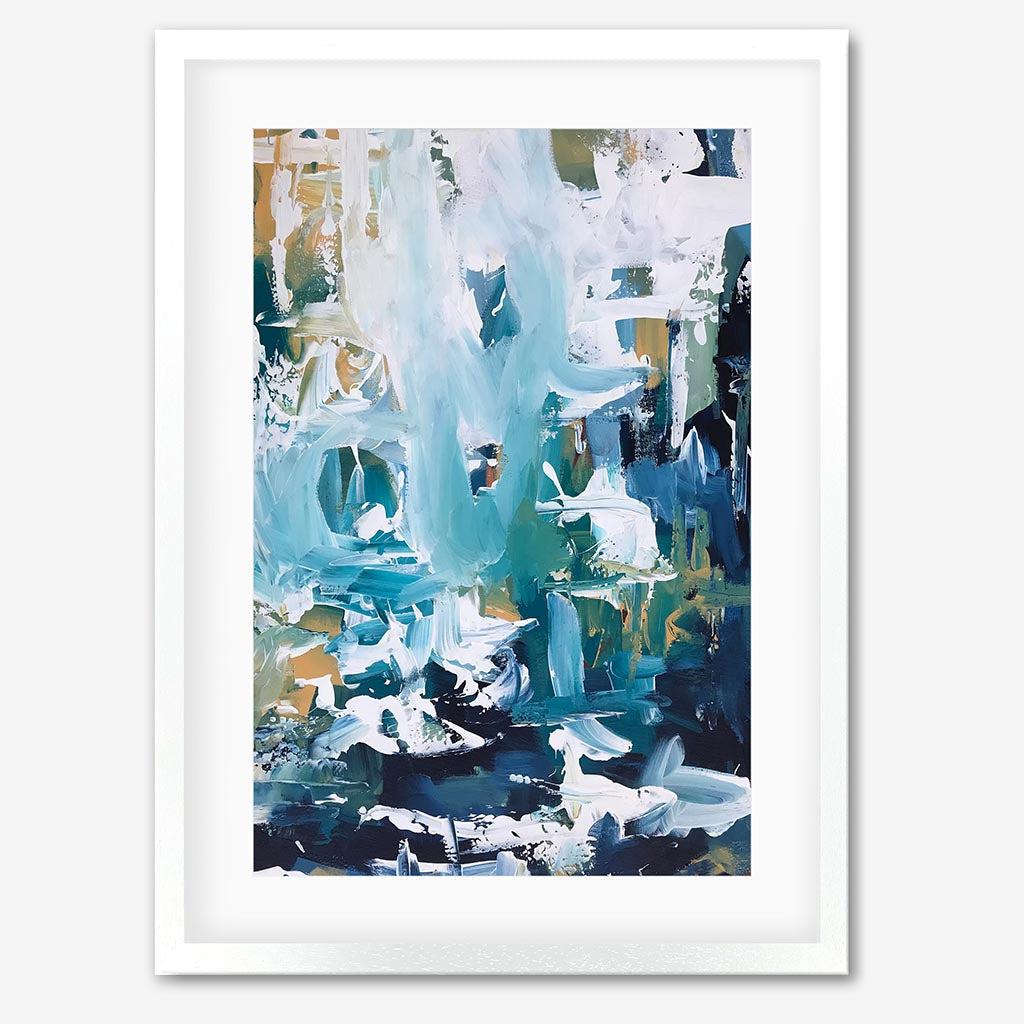 Abstract 102 Art Print-White Frame-Abstract House