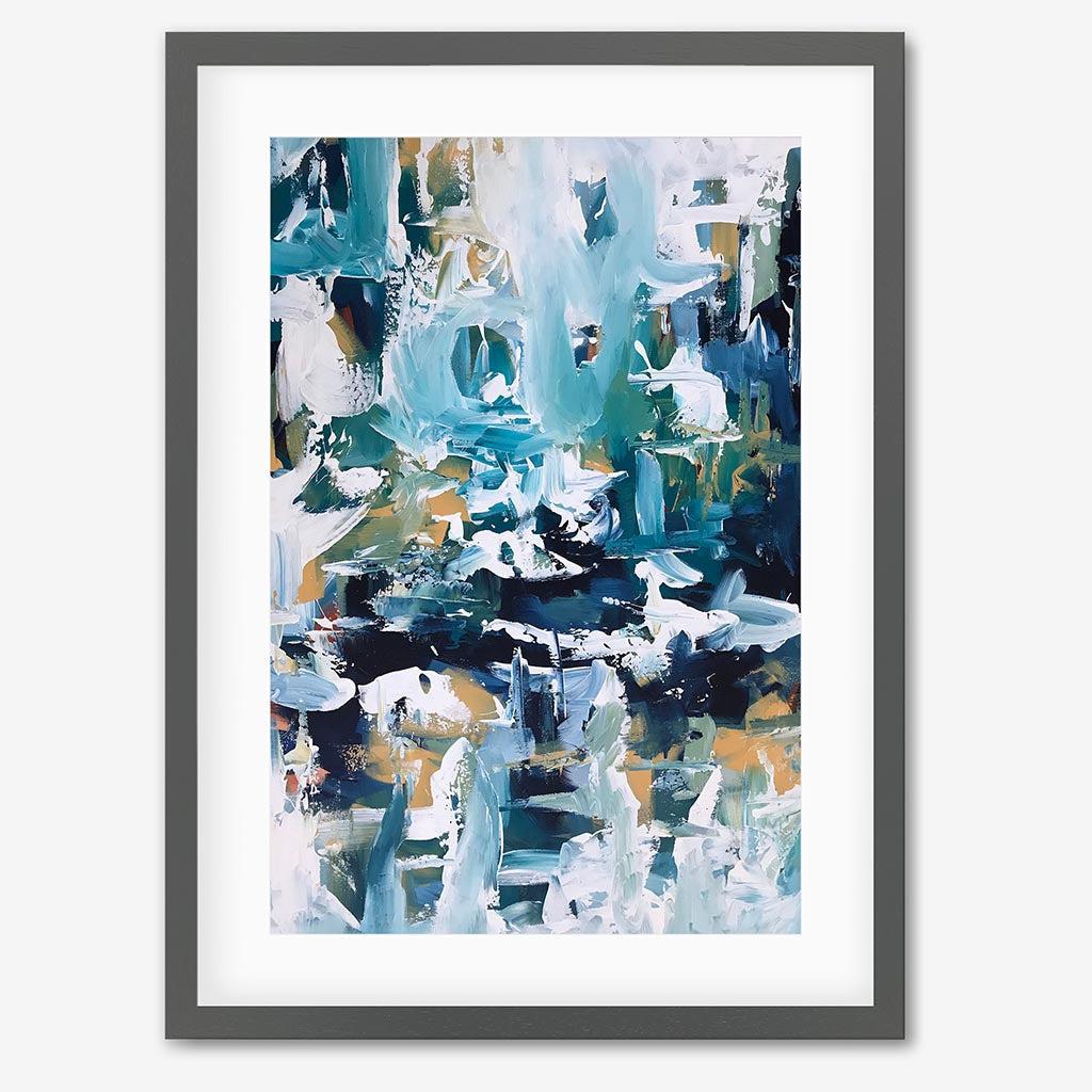 Abstract 104 Art Print-Grey Frame-Abstract House