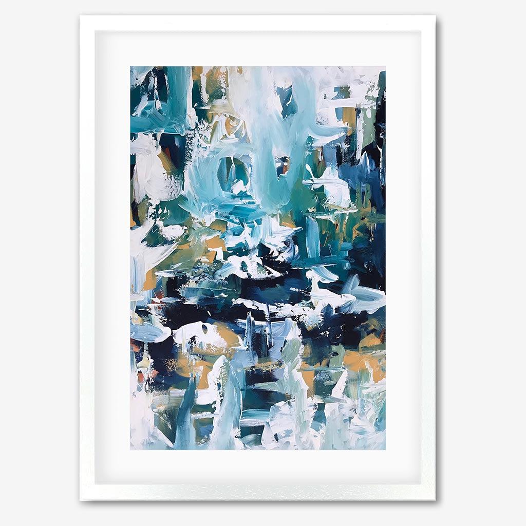 Abstract 104 Art Print-White Frame-Abstract House