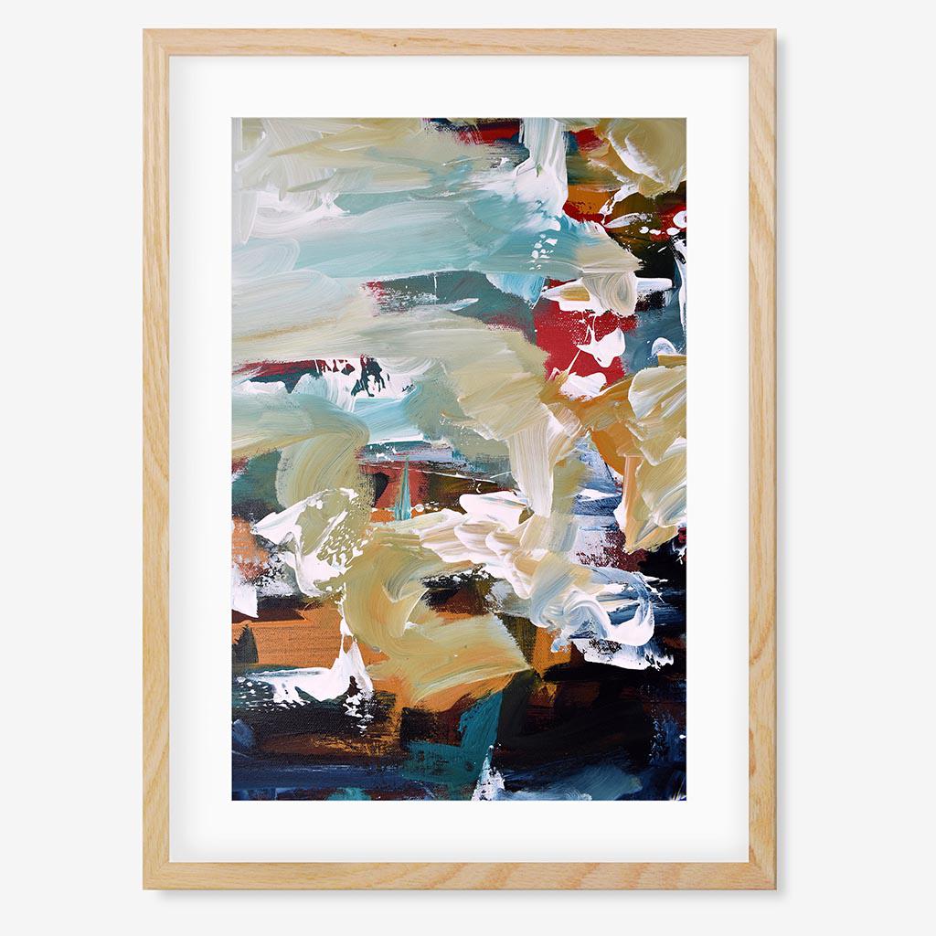 Abstract 107 Art Print-Oak Frame-Abstract House