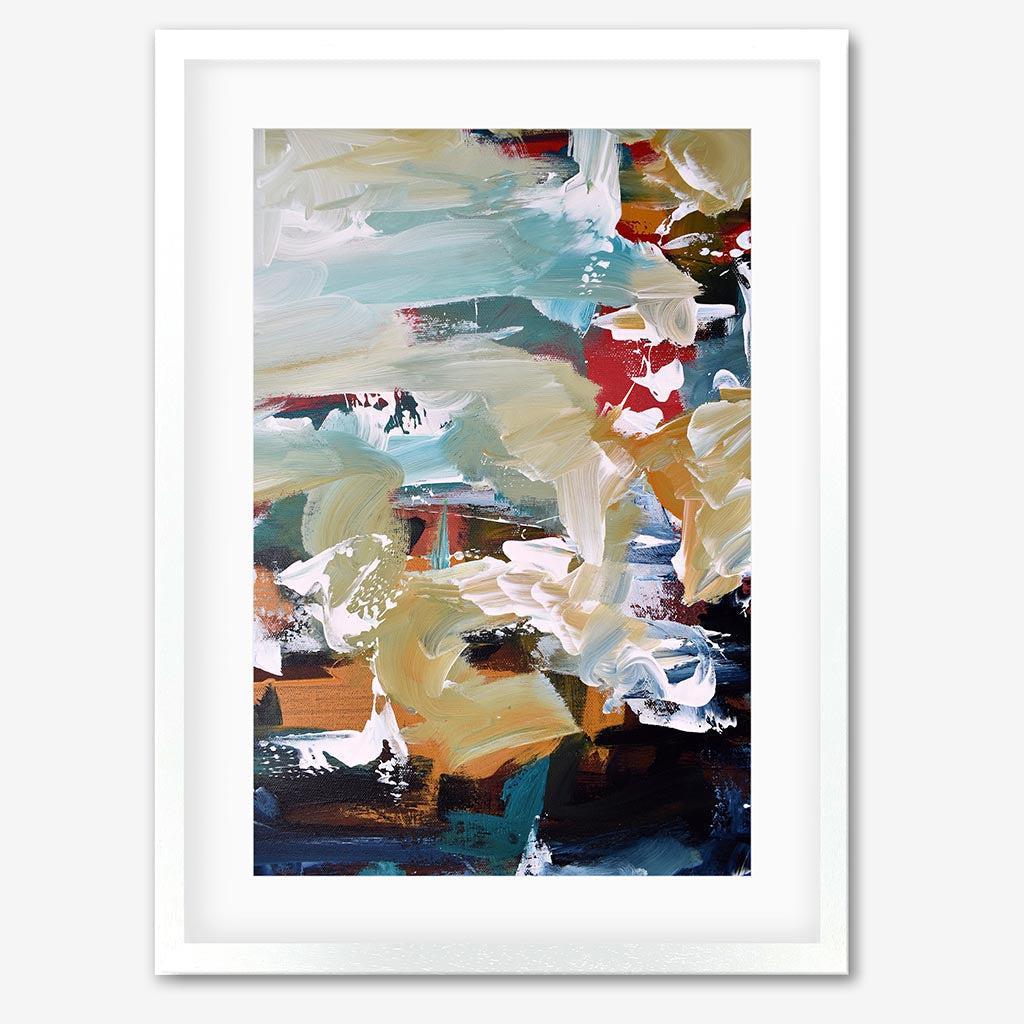 Abstract 107 Art Print-White Frame-Abstract House