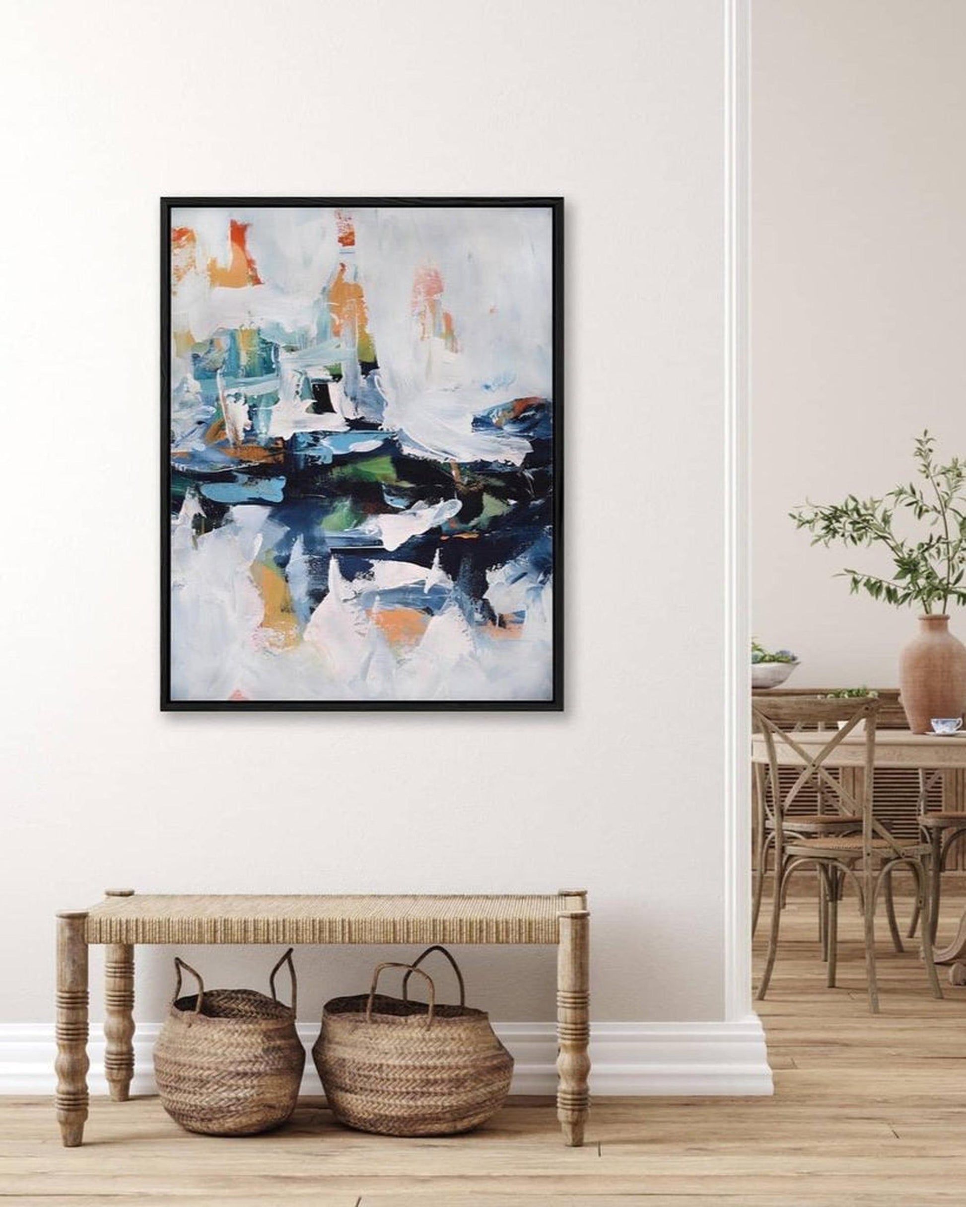 Abstract 155 Framed Canvas