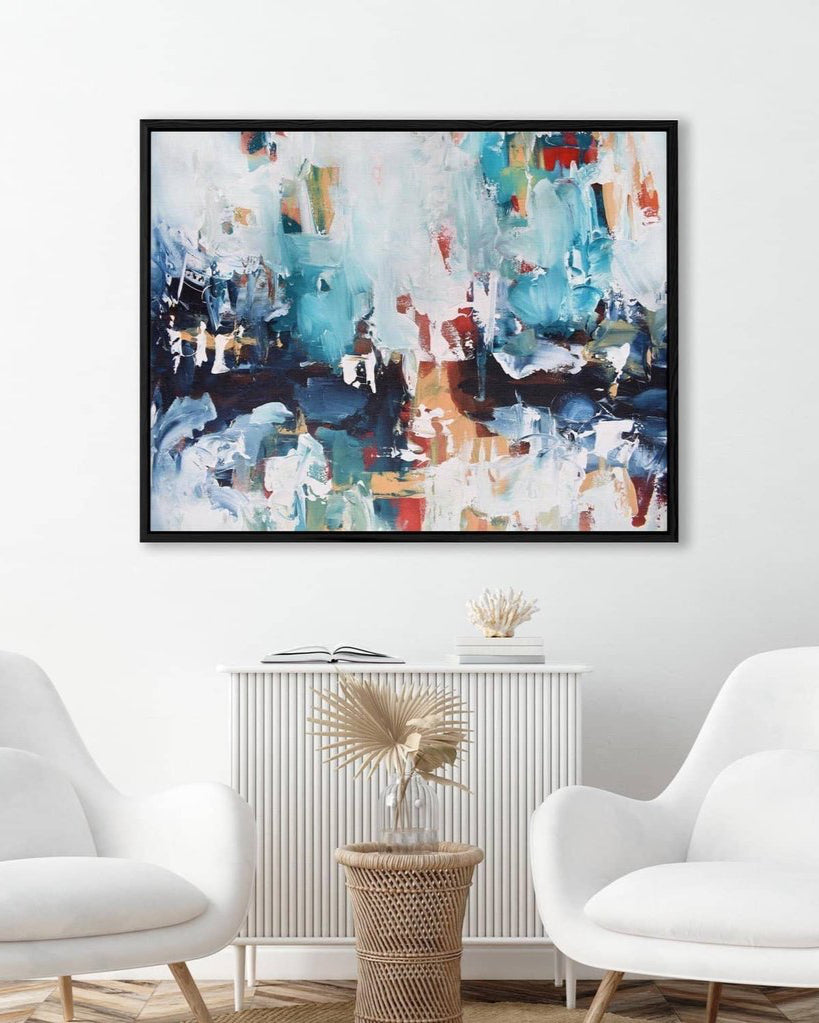 Abstract 211 Framed Canvas