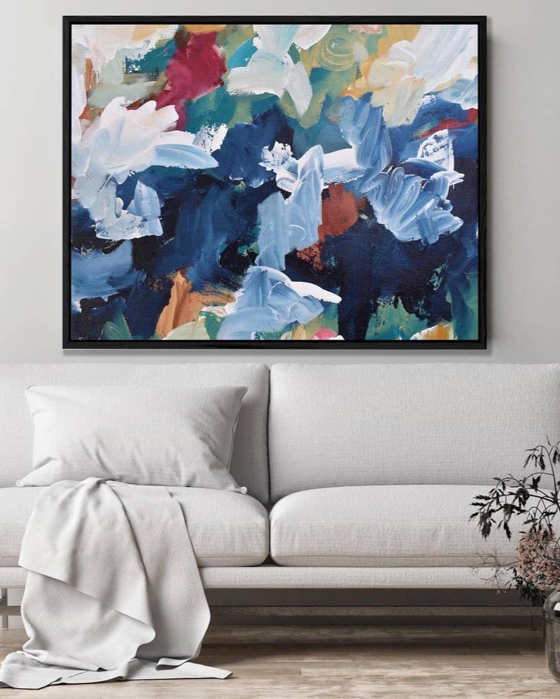 Abstract 309 Framed Canvas