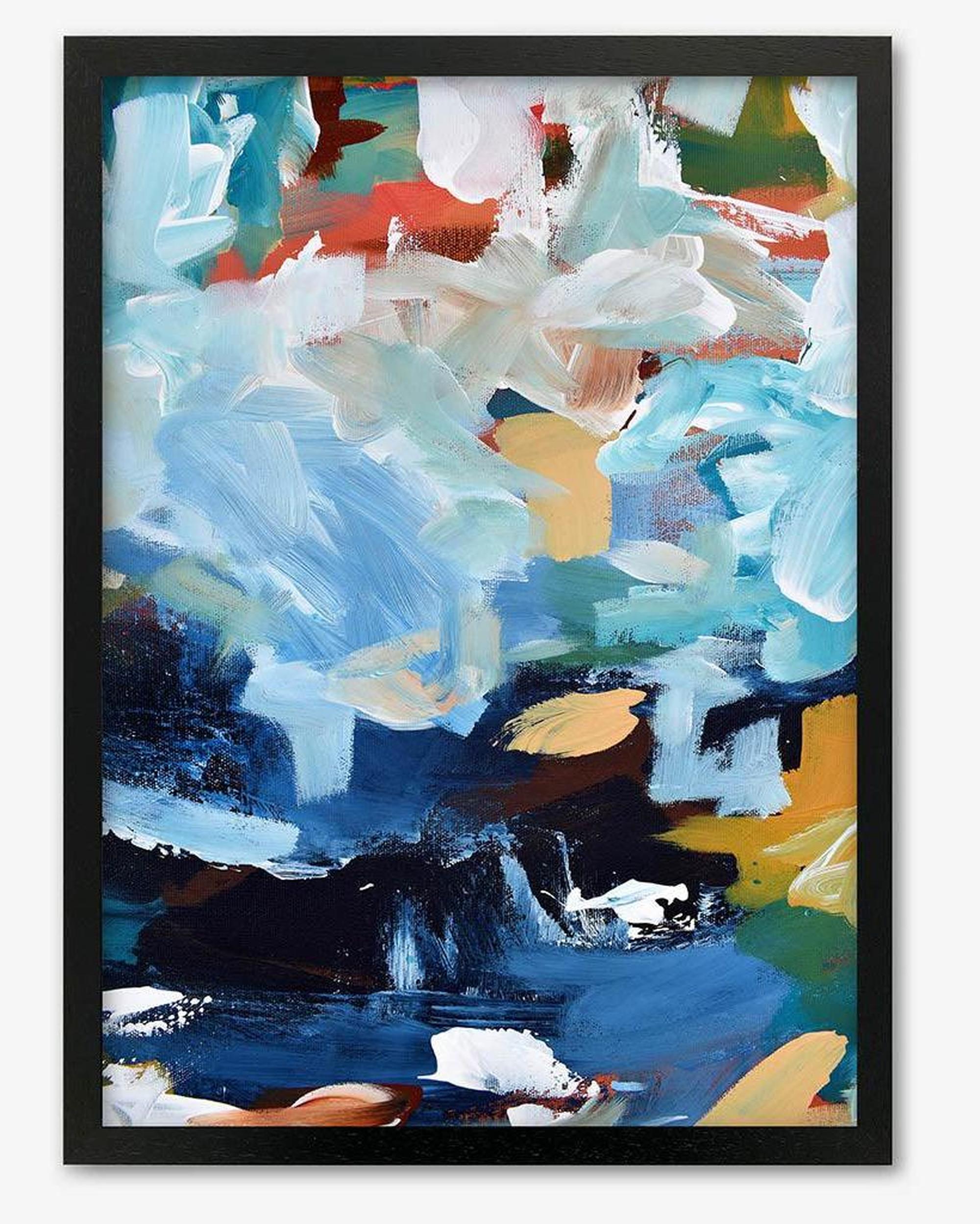 Abstract painting with a black frame