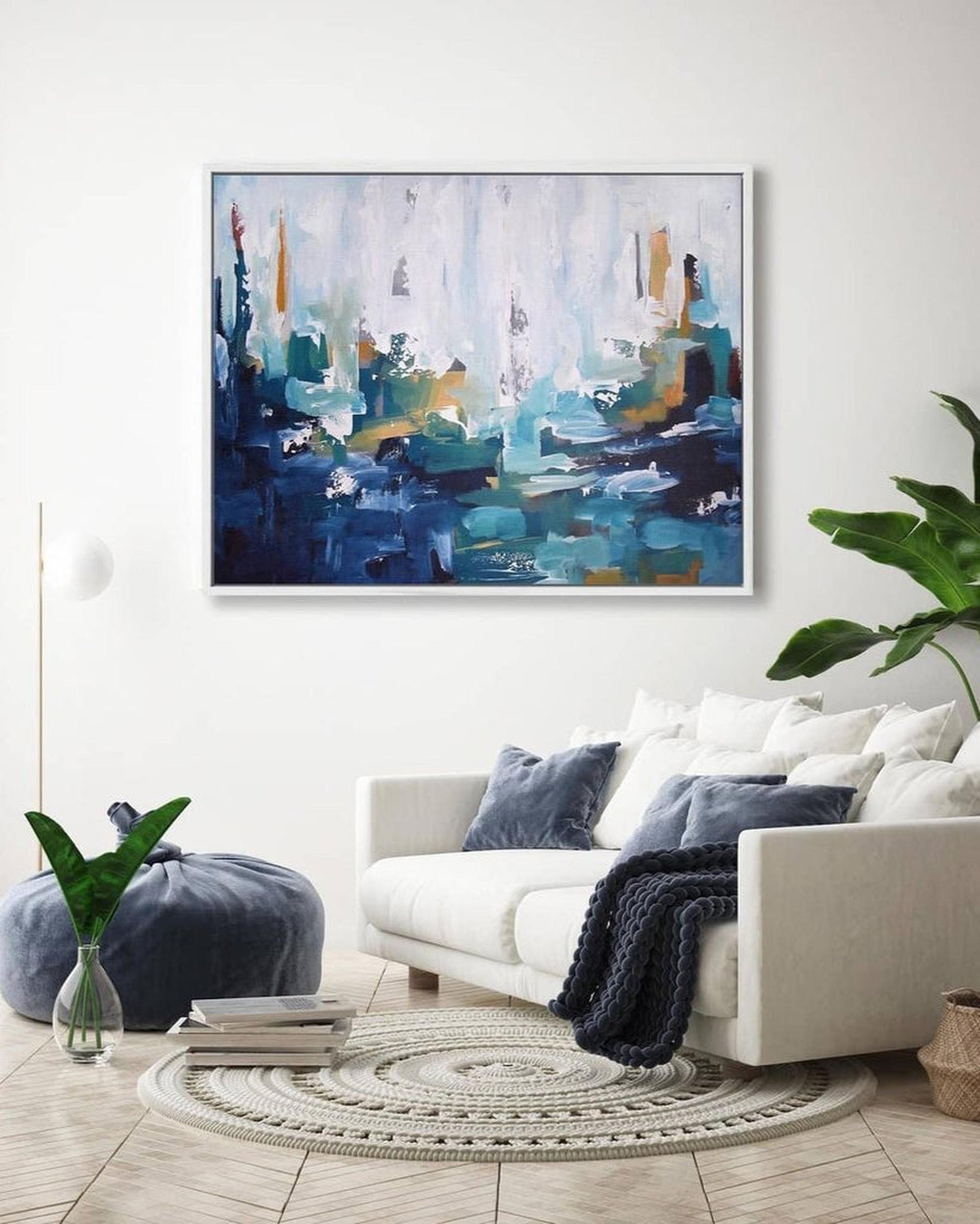 Abstract 403 Framed Canvas