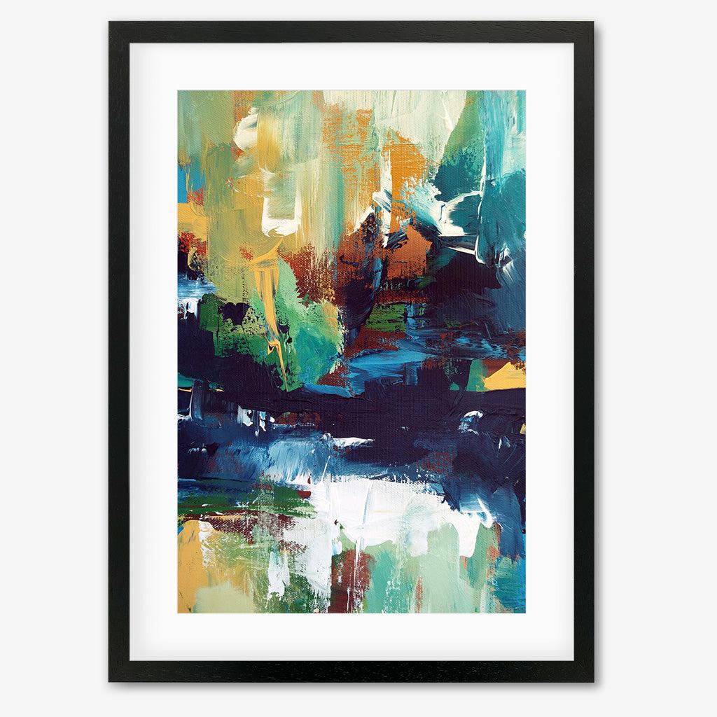Abstract 43 Art Print-Black Frame-Abstract House