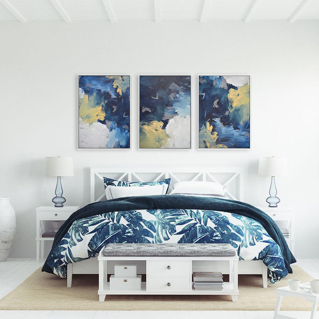 Abstract Birds In Flight Canvas Set Of 3 White Canvas Set Of 3 - Abstract House