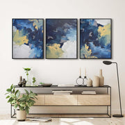 Abstract Birds In Flight Canvas Set Of 3 White Canvas Set Of 3 - Abstract House