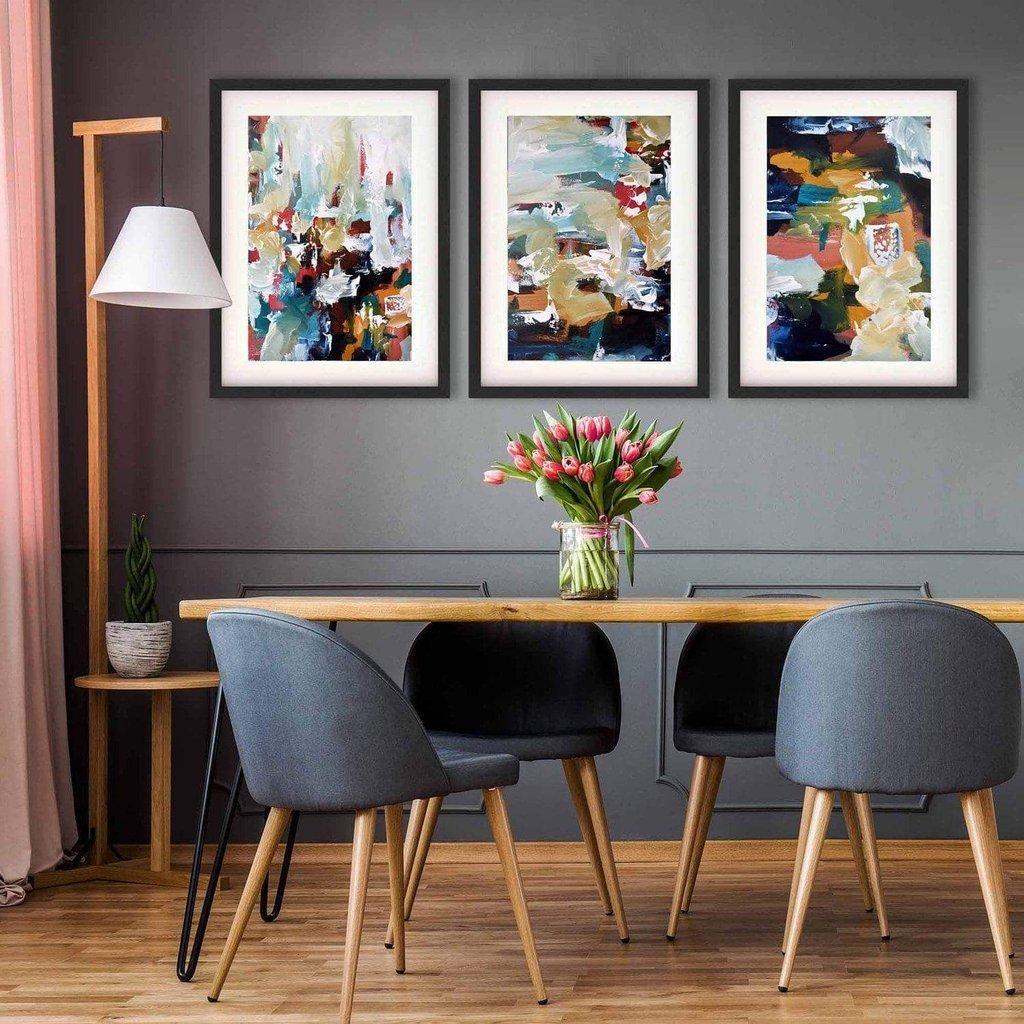 Abstract Coral - Print Set Of 3