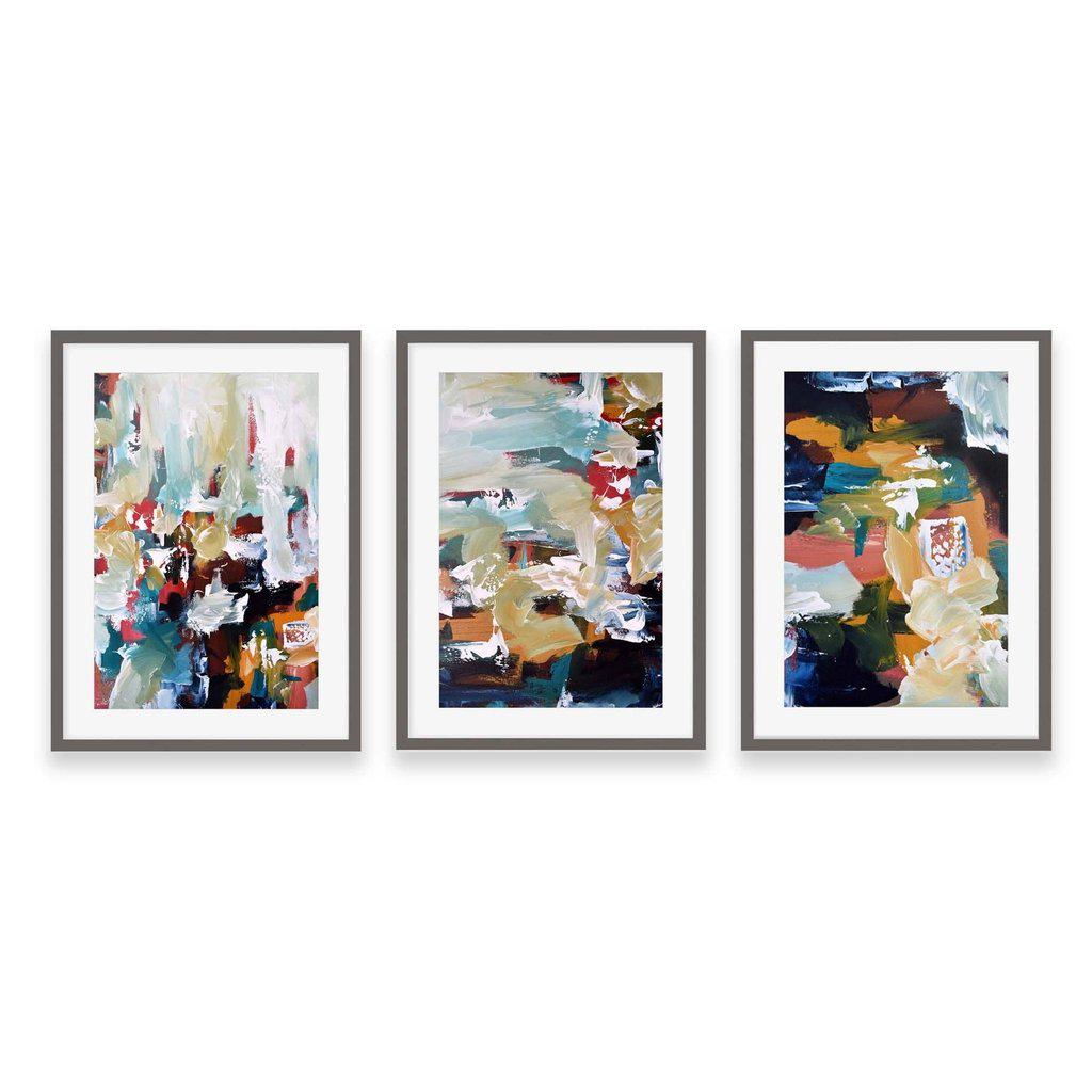 Abstract Coral - Print Set Of 3