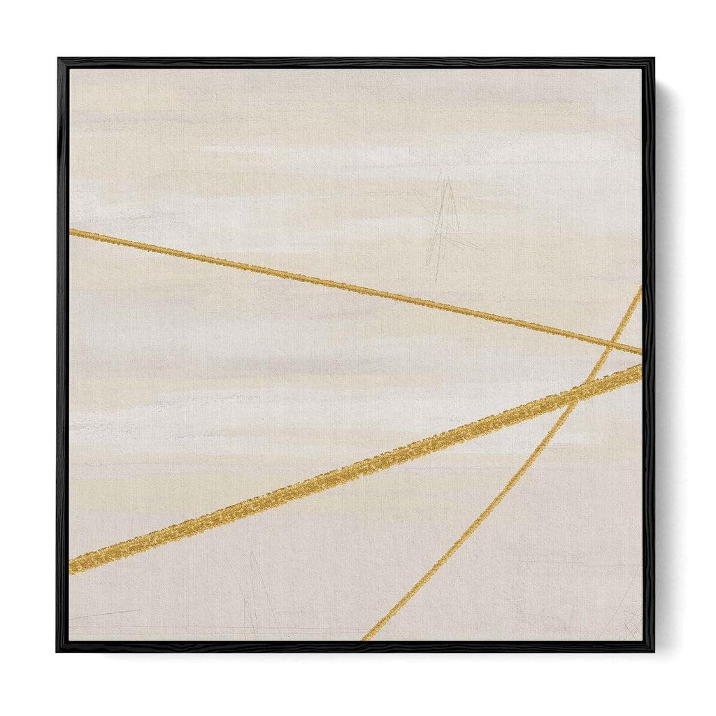Abstract Gold Textures Canvas Print Black Frame Square Canvas Prints - Abstract House
