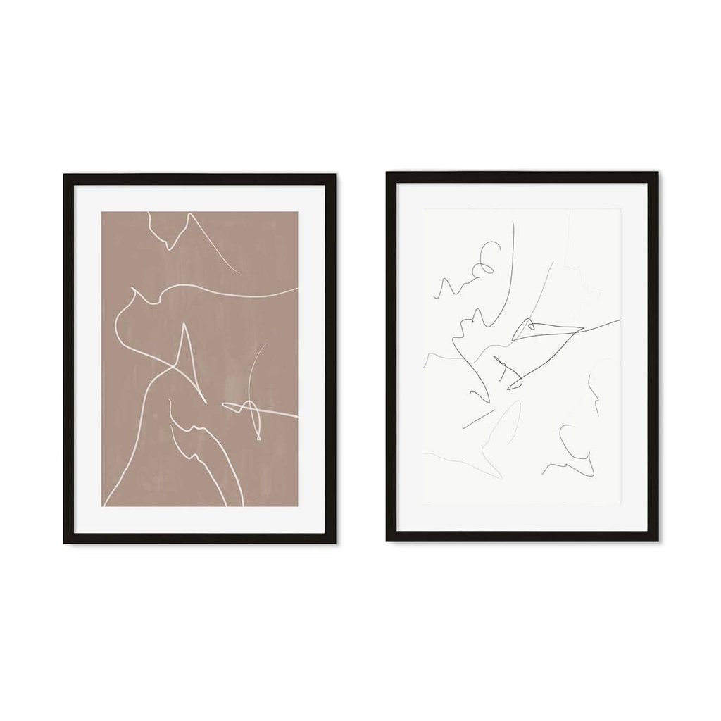Abstract Line Drawing - Print Set Of 2