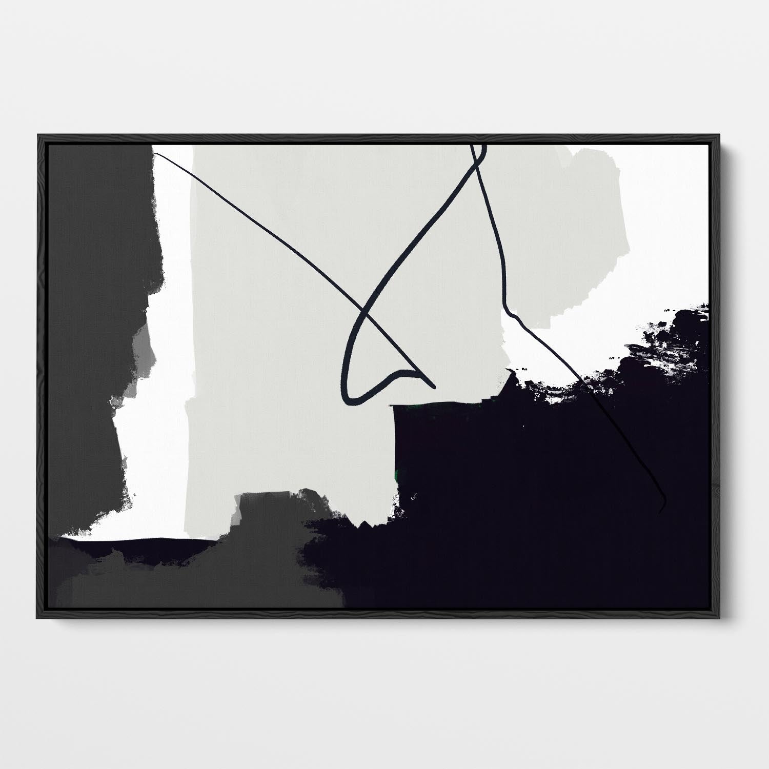 Brushed Grey Palette Framed Canvas-framed-Canvas Prints-Abstract House