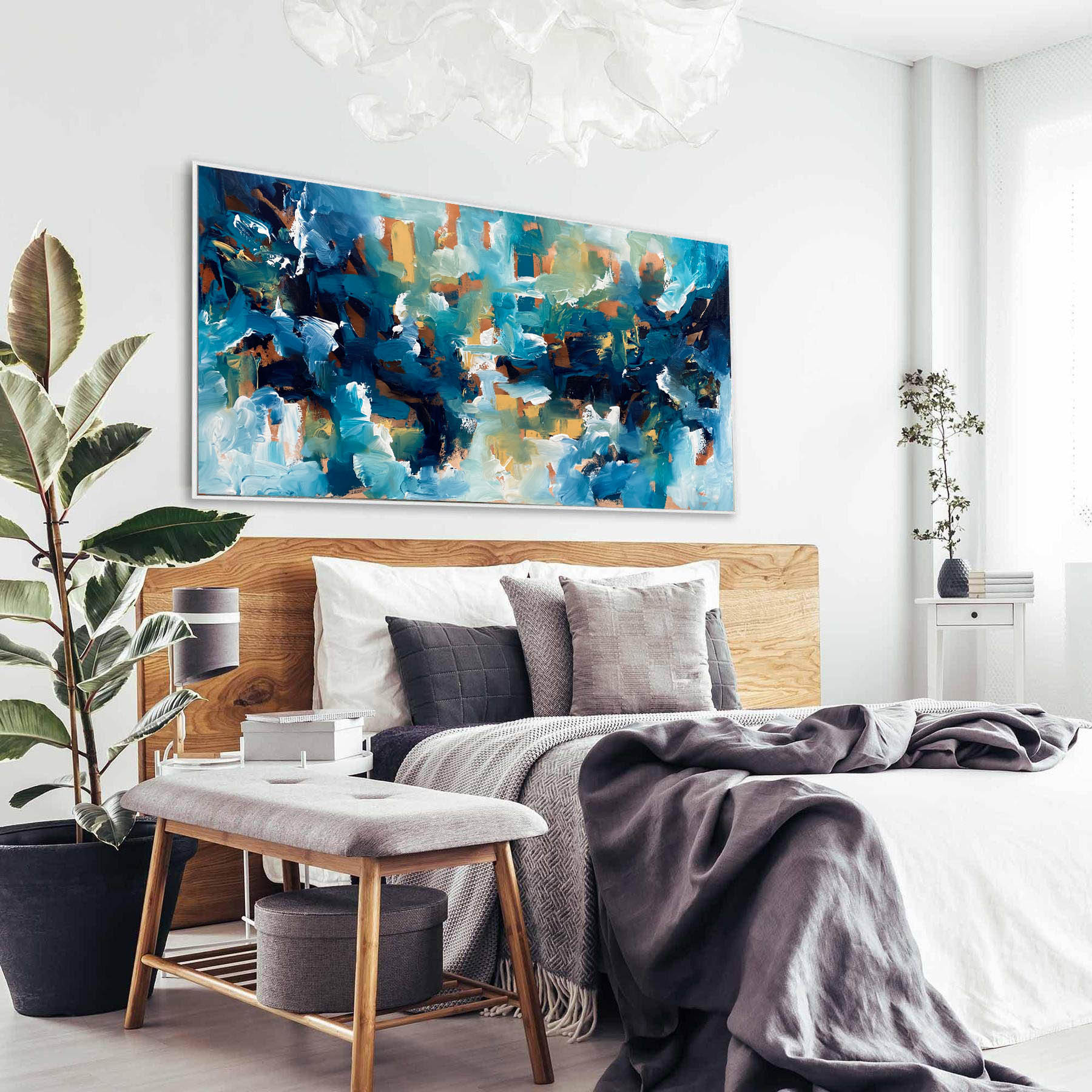 The Morning After - Original Painting-framed-Painting-Abstract House