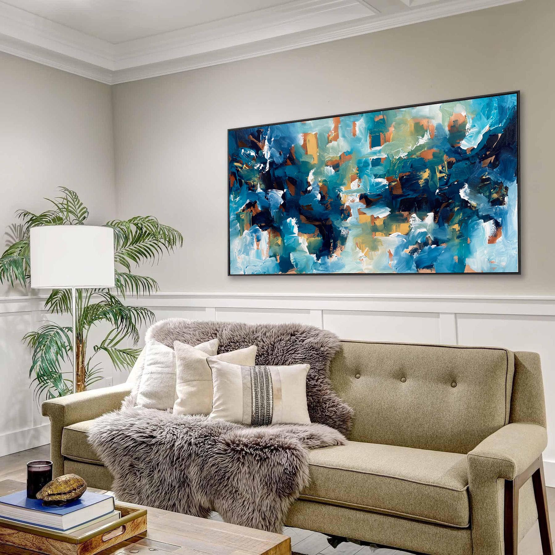 The Morning After - Original Painting-framed-Painting-Abstract House