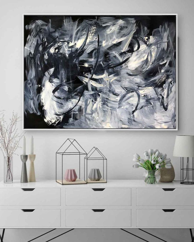 Before Midnight Original Painting Painting - Abstract House