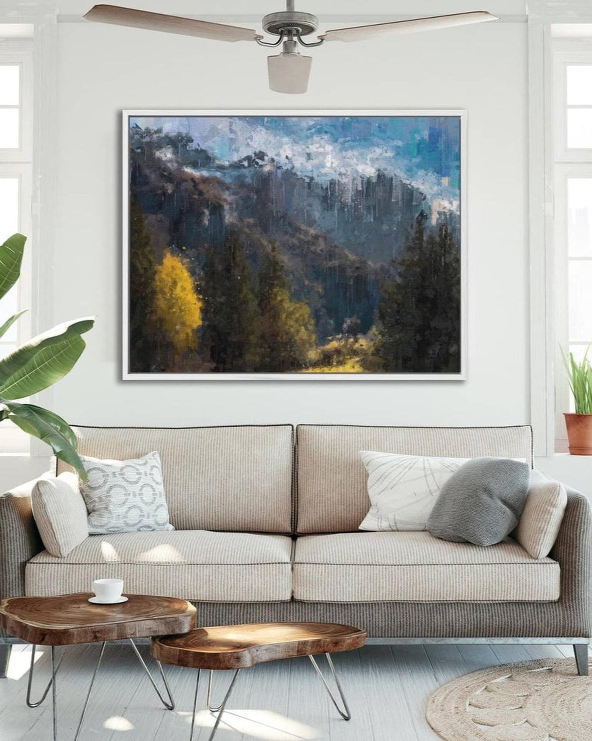 Beyond The Valley Framed Canvas