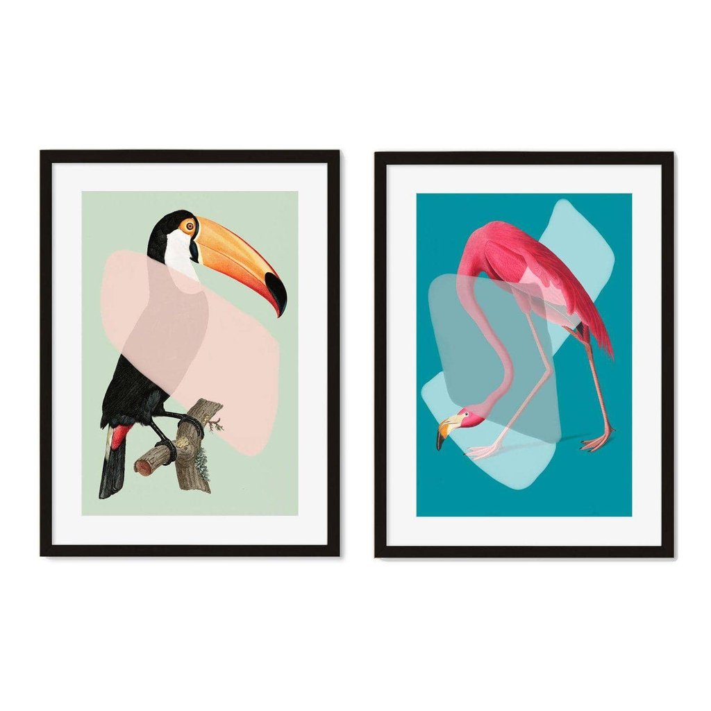 Birds Pop Art - Print Set Of 2