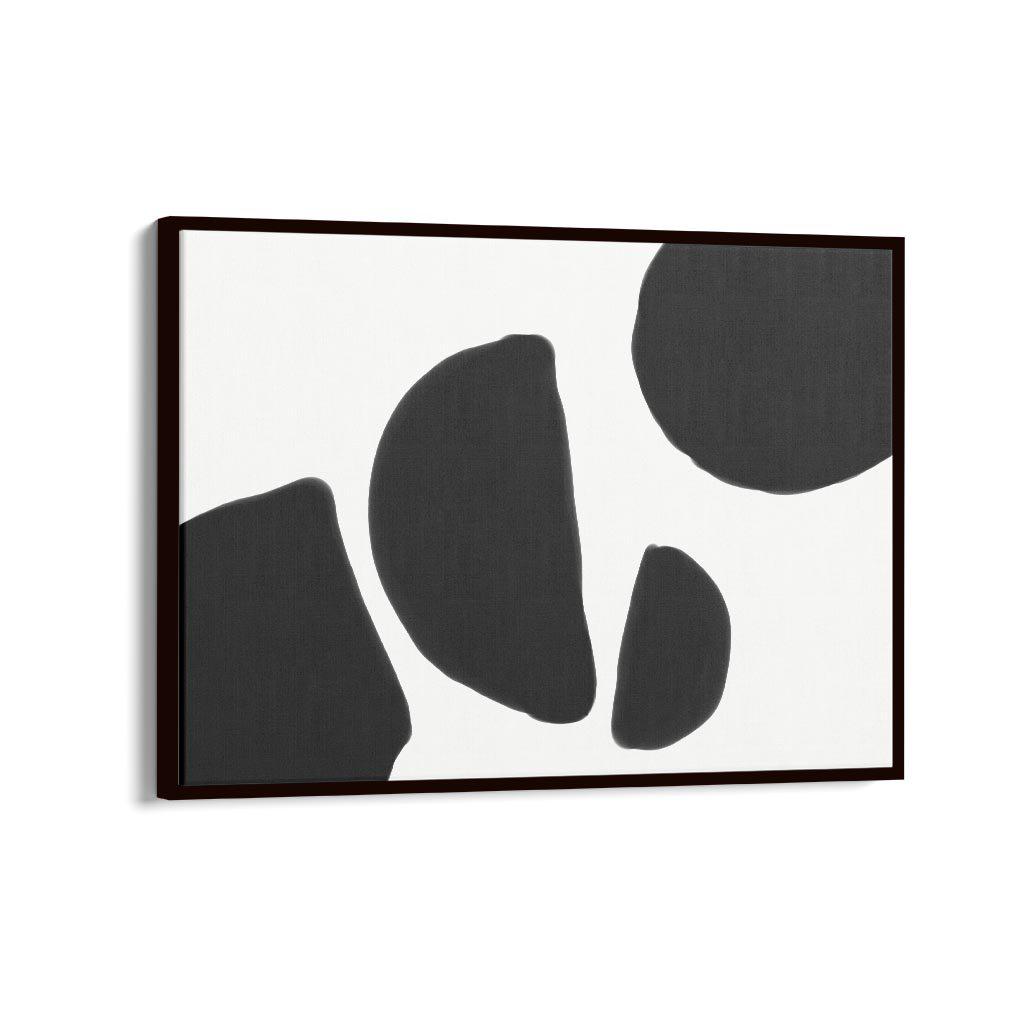 Black & White Shapes Canvas Print-Abstract House