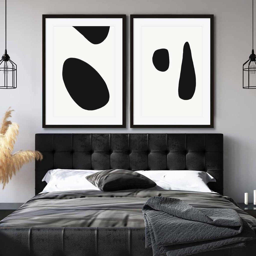 Black & White Shapes - Print Set Of 2