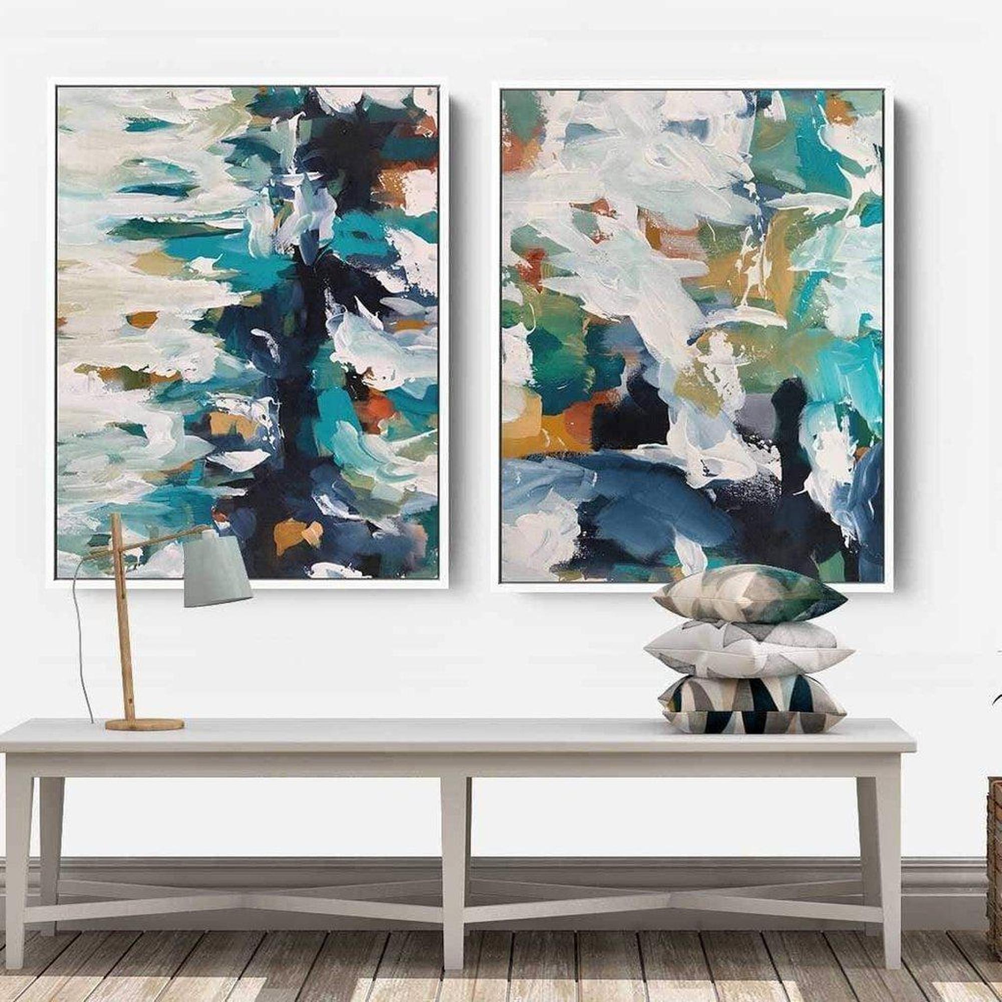 Blue Water Canvas Set Of 2