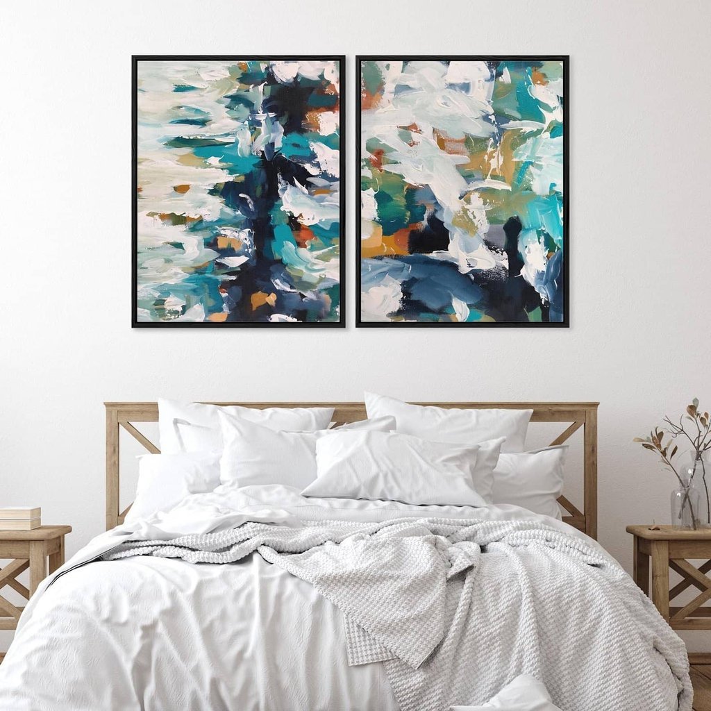 Blue Water Canvas Set Of 2