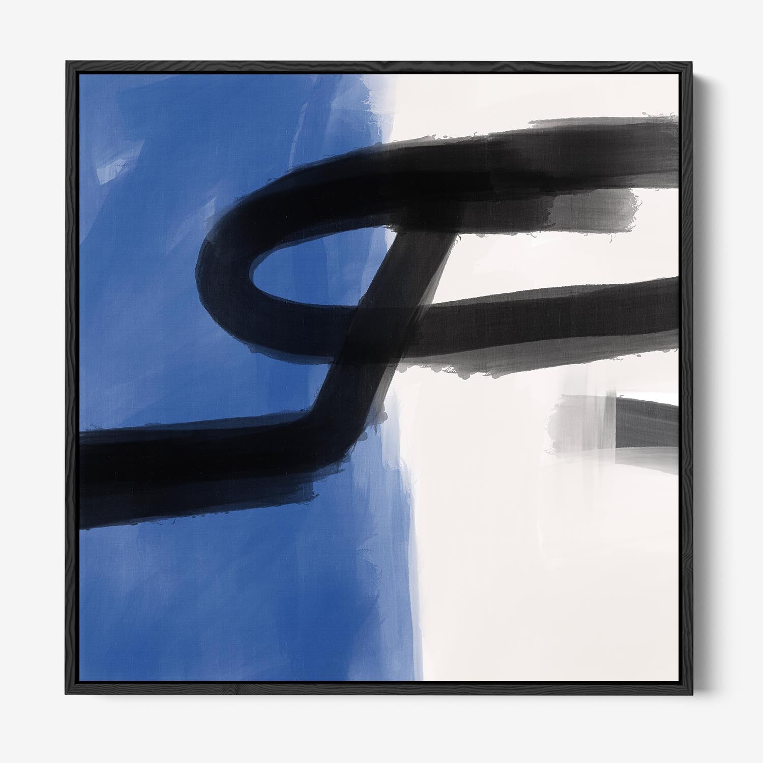 Blue Crossroads Framed Canvas-framed-Square Canvas Prints-Abstract House