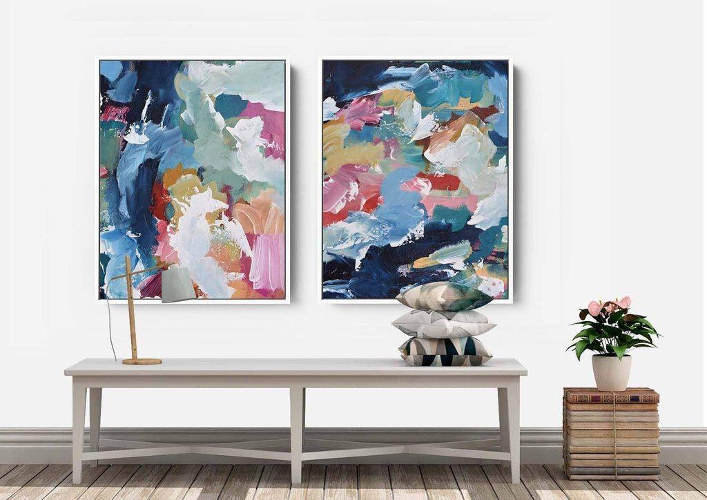 Bright & Colourful Abstract Canvas Set Of 2