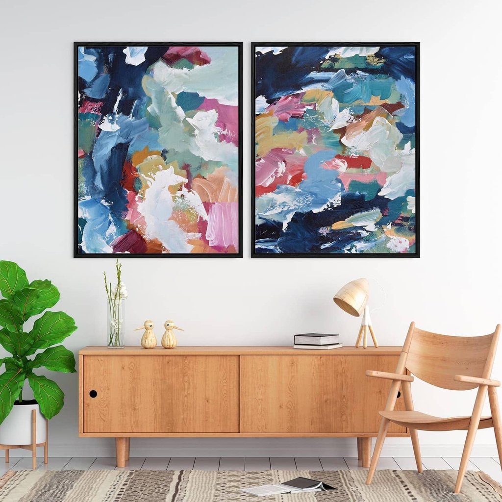 Bright & Colourful Abstract Canvas Set Of 2