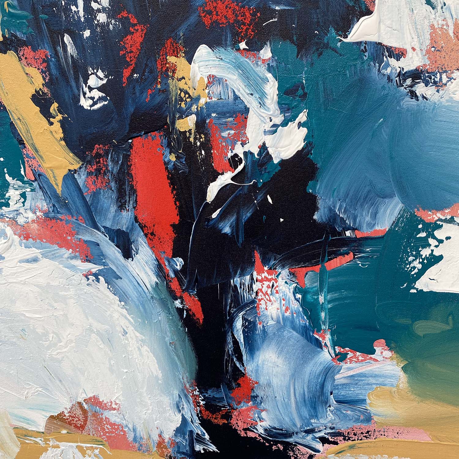 Wasting Emotions - Original Painting-framed-Painting-Abstract House