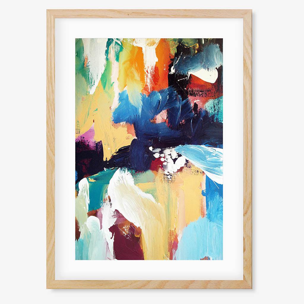 Colour Block 47 Limited Edition Print Oak Frame Limited Edition - Abstract House