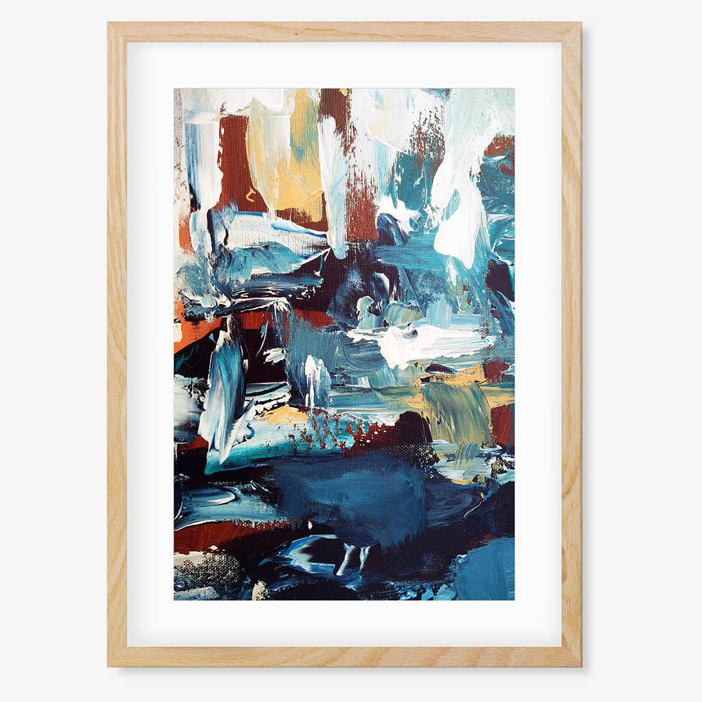 Colour Block 50 Limited Edition Print Oak Frame Limited Edition - Abstract House