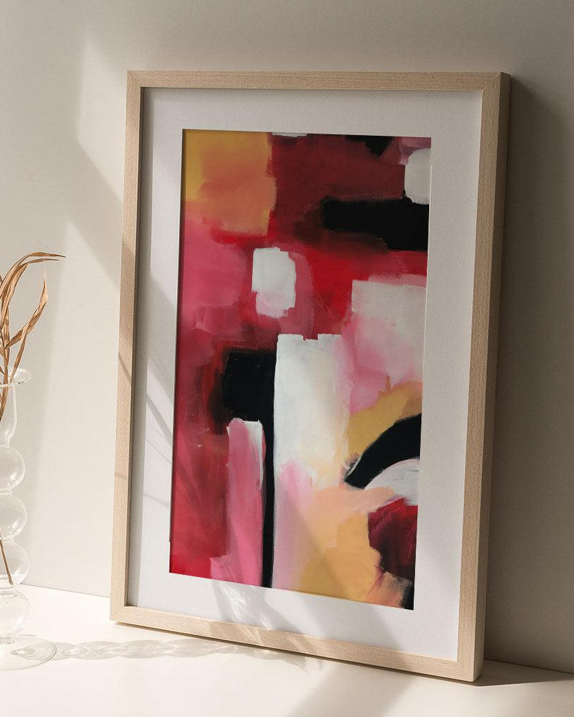 Colour Block 56 Limited Edition Print Black Frame Limited Edition - Abstract House