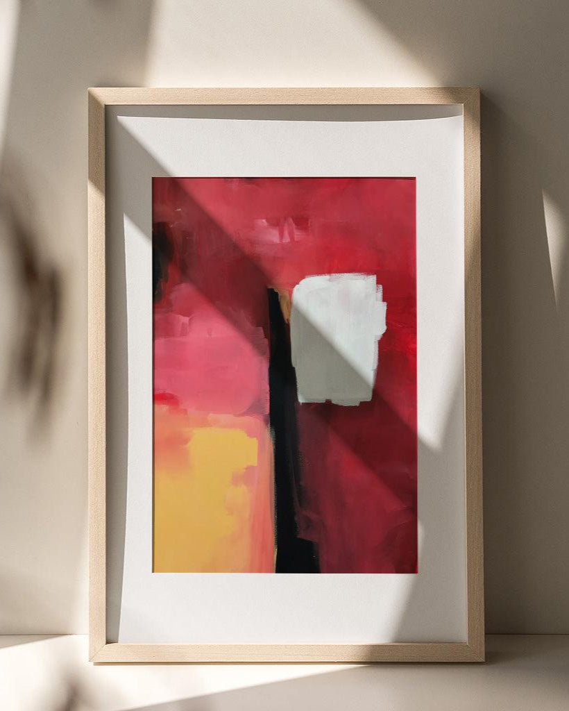 Colour Block 57 Limited Edition Print Black Frame Limited Edition - Abstract House