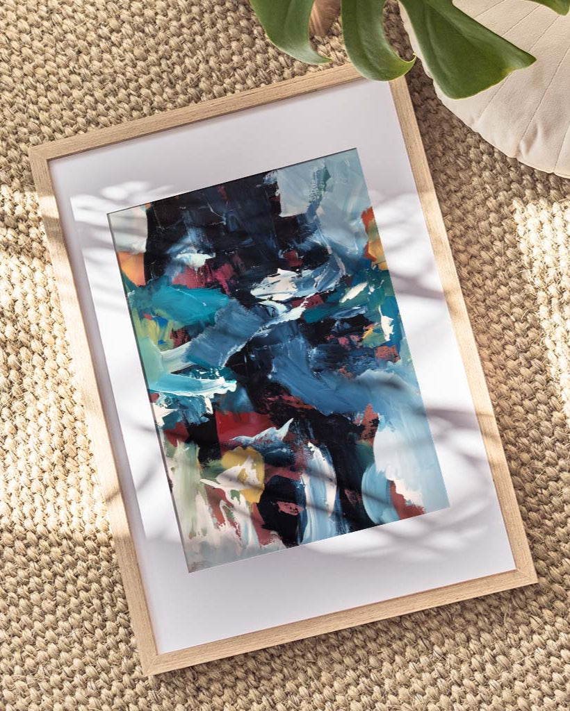 Colour Block 61 Limited Edition Print Black Frame Limited Edition - Abstract House